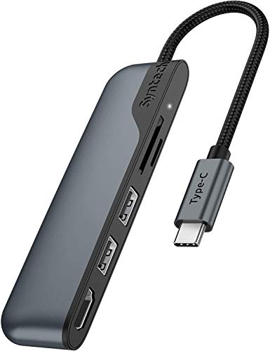 Syntech USB C Hub, 5-in-1 USB C to HDMI Adapter with SD/MicroSD Card Reader and 2 USB 3.0 Ports for MacBook Pro, MacBook Air 2020, iPad Pro 2020, Surface Go and More