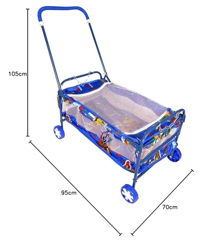 AVANI METROBUZZ Mosquito Net Jhulla Cradle with Swing, Blue - Image 6
