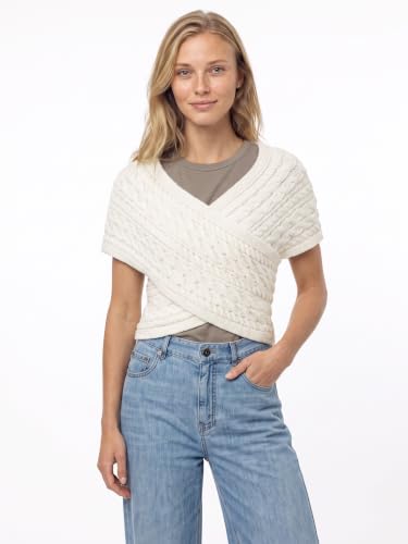 Image of Aran Woollen Mills Corrib Crossover Merino Aran Wrap - 100% Merino Wool - Made in Ireland