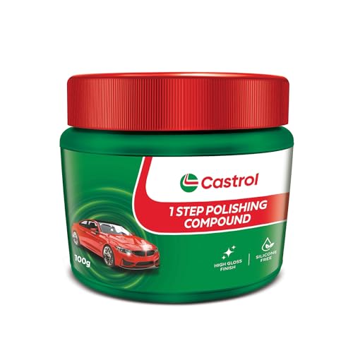 Image of Castrol 1-STEP POLISHING COMPOUND for Cars (100G) | Removes Minor Scratches | Excellent Gloss | Enhances Paint Finish | Silicone-free | Suitable for manual application & Car Detailing workshops