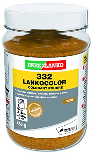 Parexlanko, 332 LankoColor, Colorante en polvo para morteros, cementos, cal o yeso, ocre, 450 g