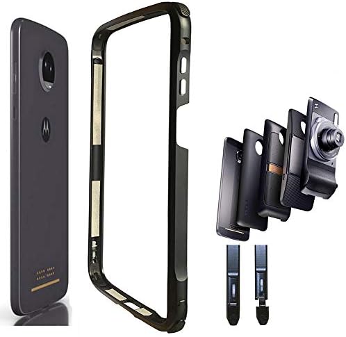 DNGN Moto Z3 / Z3 Play Case Bumper,Mods Compatible Luxury Aluminum Metal Frame Cover 4 Corners Shockproof Protective Slim Fit for Motorola Moto Z3/Z3 Play (Moto Z3/Z3 Play Bumper)