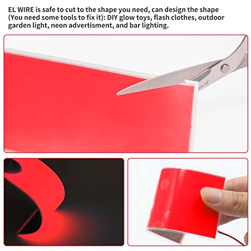 Rétro-éclairage EL rouge à découper pour lampe et cosplay