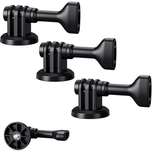 3-Pack Action Camera Tripod Adapter for DJI Osmo Action 5 pro 4 3 Ace Pro 2 Hero 13 12 11 10 Brave 4 7 EK7000, Clamp Adapter for Standard 1/4