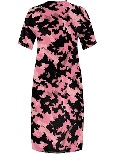 Image of SUZONANA Plus Size Dresses for Curvy Women African Print American Dress Summer Outfits Casual Loose with Pocket