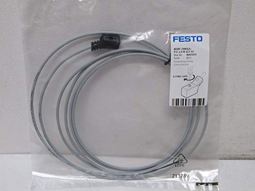 FESTO NEBV-Z4WA2L-P-E-2.5-N-LE2-S1 2 Wire, 2.5M Length, Connecting Cable, Field Device to Controller, Yellow LED