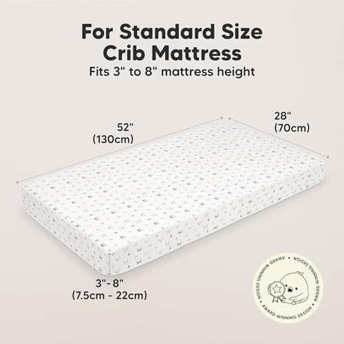 Image of KeaBabies 2-pk Organic Cotton Crib Sheets for Boys Girls 52x28 (Nordic) | Fitted Crib Mattress Sheet Neutral, Breathable Cover for Baby Bed Set, Toddler Mattress, Soft & Cute Prints