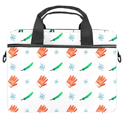 Sacoche ordinateur 13-14.5 pouces avec motif ours de la forêt et gants tricotés assortis
