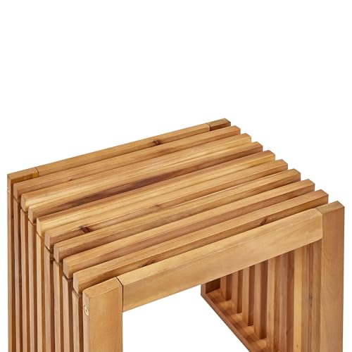 Tabourets en bois d'acacia pour extérieur Bellano : sublimez vos soirées