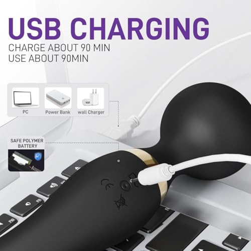 Image of 3-in-1 Personal Massager - Quiet & Waterproof - Back Massage for Pain Relief Cordless Wand Massager Handheld for Women,Full Body Electric Relieving Body Muscle Soreness (multicolor bended)