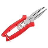 Milisten 果物間伐ばさみ 摘果鋏 植木簪 植木鋏 ハンドヘルド剪定ばさみ 草刈りはさみ 花トリマー 庭の葉はさみ 手持ちはさみ 園芸はさみ 園芸用剪定鋏 屋外枝ばさみ 庭はさみ pp、鉄 赤