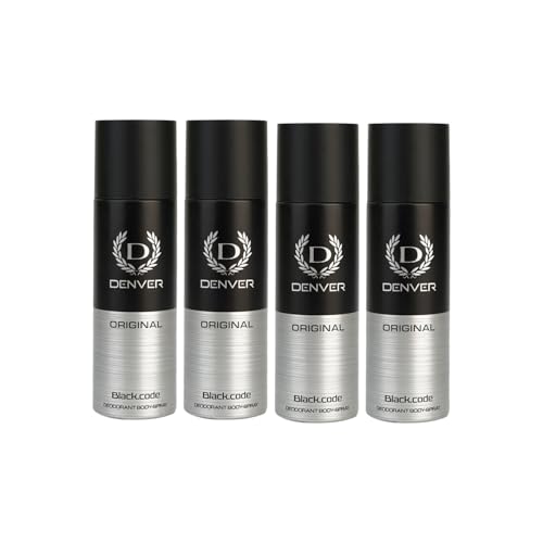 Image of Denver Black Code Nano Deodorant Spray for Men 50ml (Pack of 4)