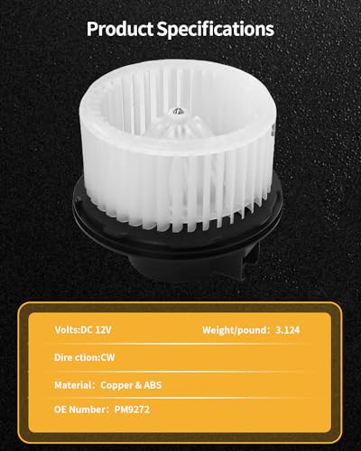 Image of Besuto 700164 HVAC Front Heater Blower Motor fit for Cadillac Escalade ESV EXT 2003-2009,for Chevrolet Silverado 1500 2500 HD,for GMC Sierra 1500 2500HD,for Yukon XL 1500,for Hummer H2,Replaces#PM9272