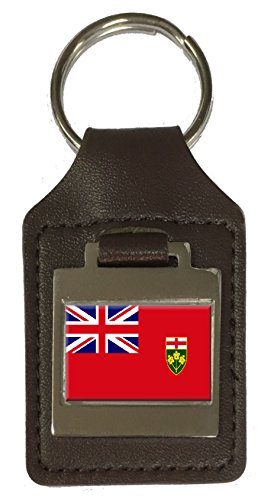 Porte-clés en cuir gravé Ontario pour organiser vos clés de maison et voiture