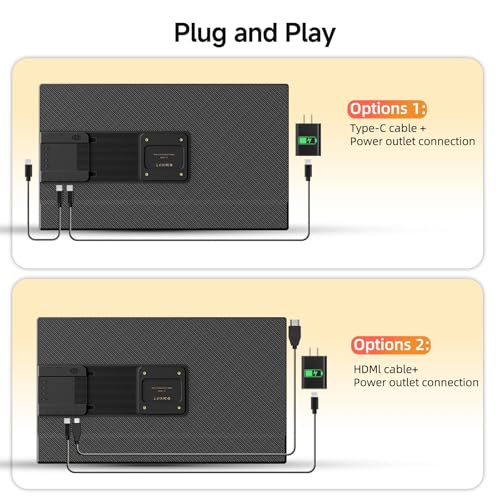 Image of 23.8 inch 2.5K 180Hz Portable Monitor - QHD Laptop Screen Extender 112% sRGB Wide Color HDR HDMI USB C Travel External Display with Stand Gaming Monitor for Computer PC Phone Game Console