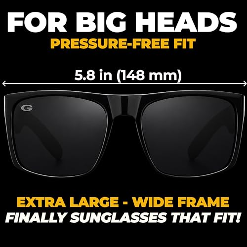 Image of grinderPUNCH XL XXL Sunglasses Men Big Head Extra Large Wide Polarized