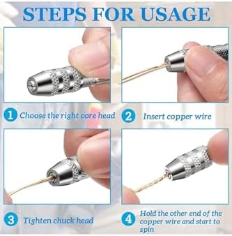 Depolife Mekanik El Matkabı Pim Mengenesi 4 Çeşit Pens Chuck Mandrenli Hassas Takı Saatci Boncuk Işleme Aleti - Görsel 6