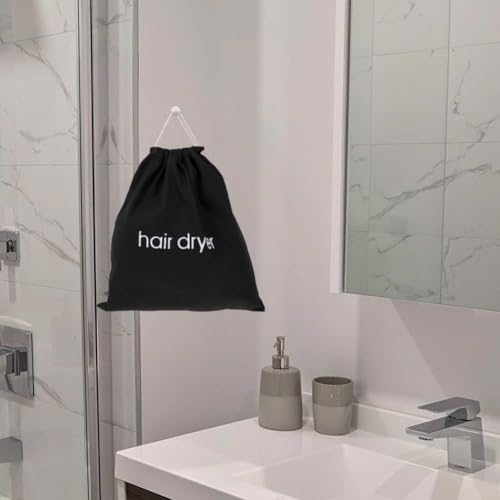 YISIFEINUO Hair Dryer Bag Travel Storage Drawstring Blow Pouch Container Hotel Bags Hairdryer Case Organizer Hair Dryer Holders for Travel Bathroom 33x30 cm (Black) - Image 4