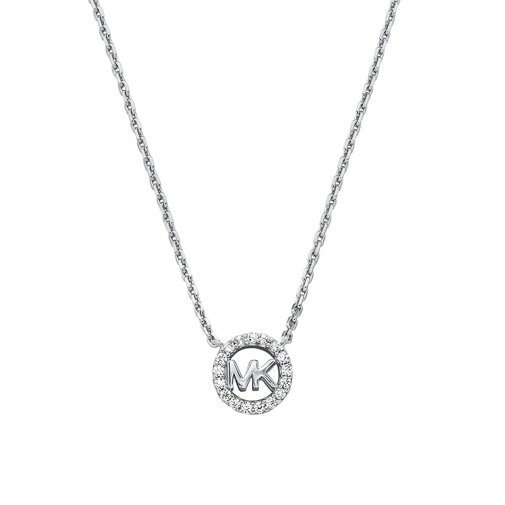 Michael Kors – Damen Premium Kors MK Halskette mit Logo-Anhänger aus Sterlingsilber, MKC1726CZ040