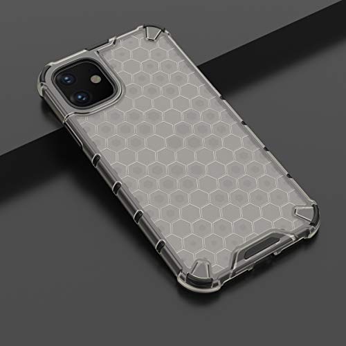 Image of Glasgow Back Case Cover Compatible with Apple iPhone 12 Mini (Honeycomb Pattern) - Black