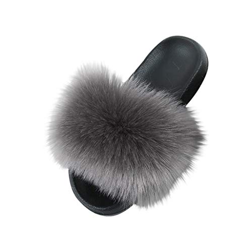 Plüsch Hausschuhe Damen Weiche Wärme Pantoffeln Flache Bequem Flauschige Kunstpelz Slipper Süße Indoor/Outdoor Pantoffeln Schlappen