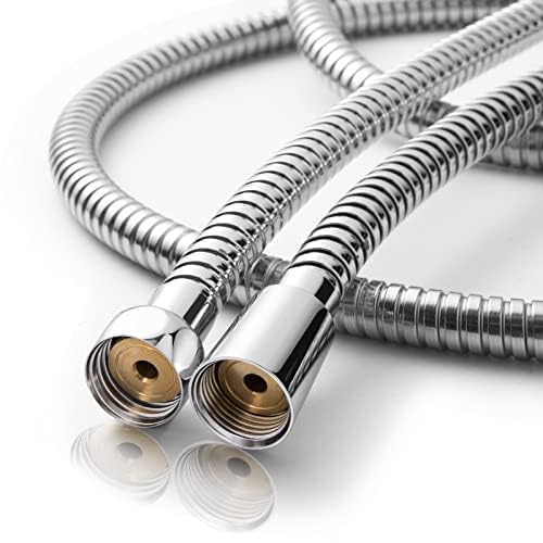OFFO Shower Hose, 2.5m Bidet Hose Stainless Steel Anti Burst Braided Flexible Hose Replacement Shower Hose for Bidet Sprayer Chrome