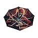 KAAVIYO Scary Cool Music Skull Umbrella Windproof Automatic Foldable Umbrells Auto Open Close for Men Women Kids
