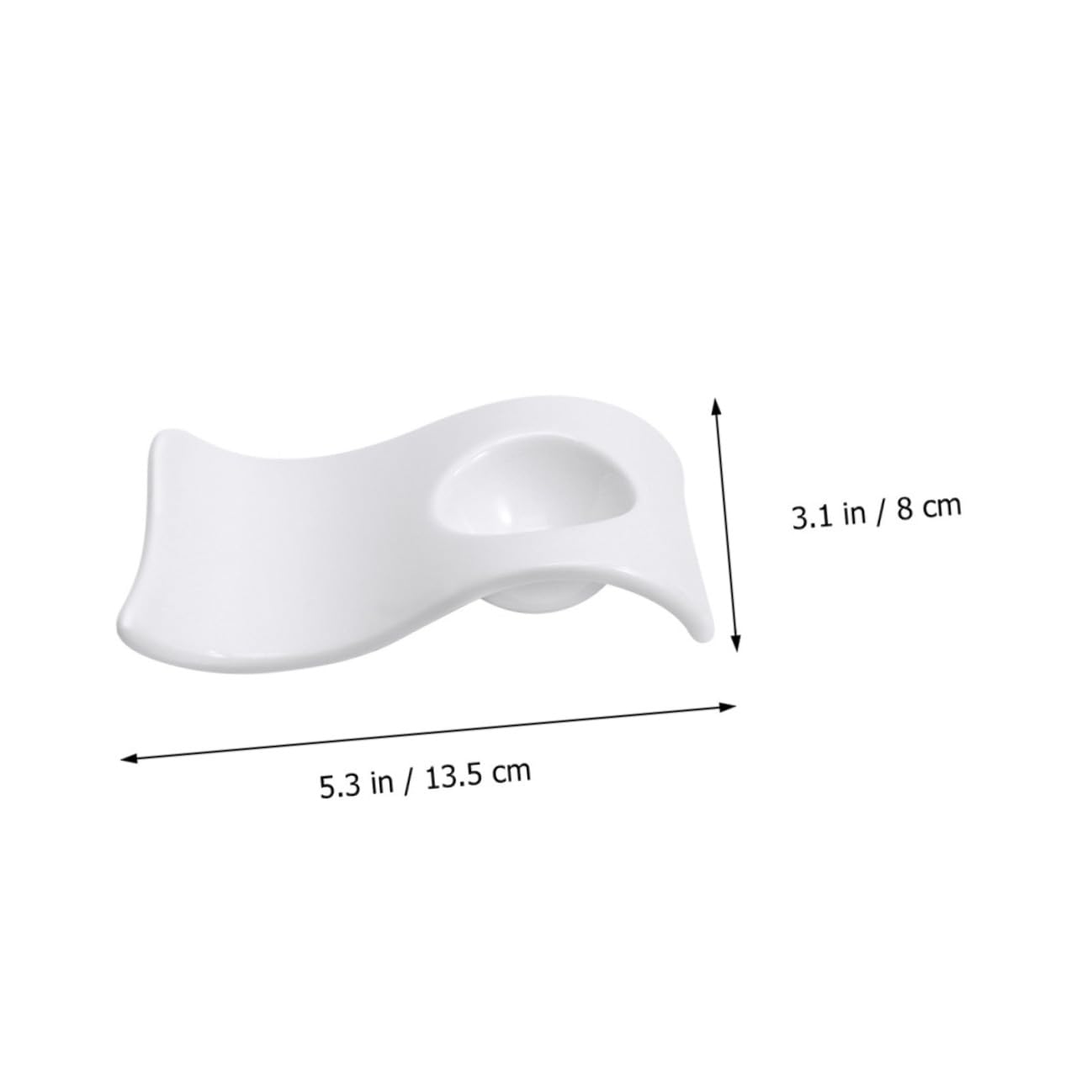 6 Coquetiers en Céramique Blanc pour Œufs Durs, Service Élégant de 6 Pièces, pour Apéritifs Miniatures et Décor de Table Moderne