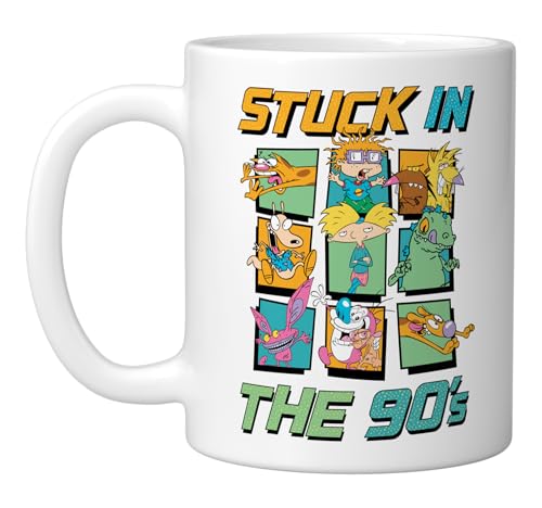 Taza de cerámica Nickelodeon blanca 11 onzas miniatura 1