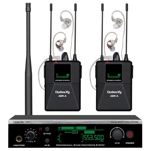 Wireless UHF In-Ear Monitor System Dual Channel