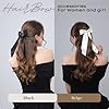 LuSeren 2 PCS Double Layer Hair Bows Beige Black H... #4