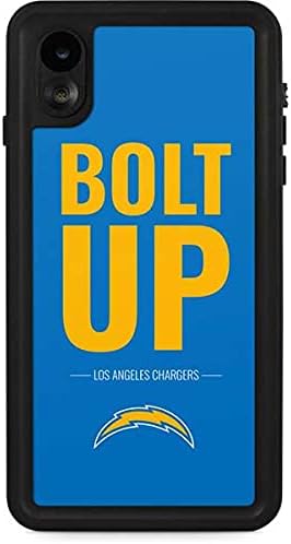 Skinit Waterproof Phone Case Compatible with iPhone XR - Officially Licensed NFL Los Angeles Chargers Team Motto Design Blue