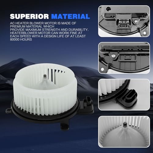 POHILA HVAC Heater Blower Motor with Brushless Motor Replacement for Toyota Vehicles - Sequoia 2008-2022, Sienna 2011-2020 - Front Side, Replace# 87103-0C051, 700298 - Thumbnail 4