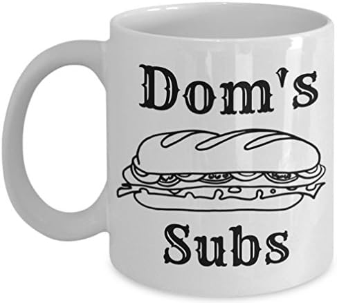 Doms Subs Coffee Mug - Funny Saying - Tongue in Cheek Lifestyle Boast