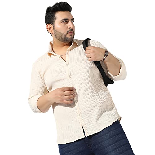 Image of Instafab Plus Men's Button Up Regular Fit Shirt for Casual Wear Modern Clothing Shirt Crafted with Regular Sleeve, Comfort Fit & High-Performance for Everyday Wear