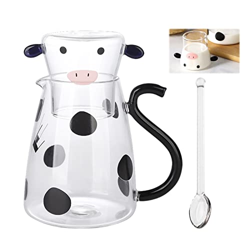 【Regalo creativo】La borraccia di mucca ha un simpatico design a cartoni animati di mucca ed è un ottimo regalo di inaugurazione per la famiglia e gli amici. Può essere la ciliegina sulla torta di un comodino.