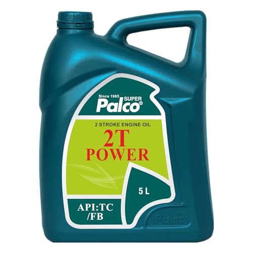 Image of PALCO 2T Power Engine Oil 5 Litre (Pack of 1), 2T Stroke Engine Oil for Bike & Scooter Auto Rickshaws Petrol Mix Additive Semi-Synthetic Bike Oil 3 Wheeler Tillers Chain Saws API TC FB