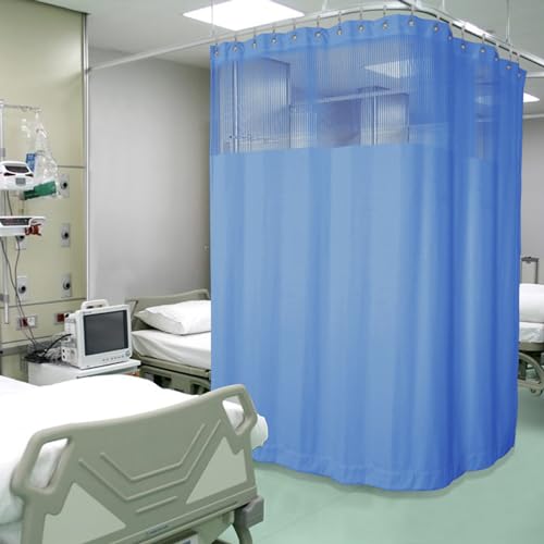 Fcosie 12Wx8L ft Azure Blue Hospital Privacy Curtains for Room