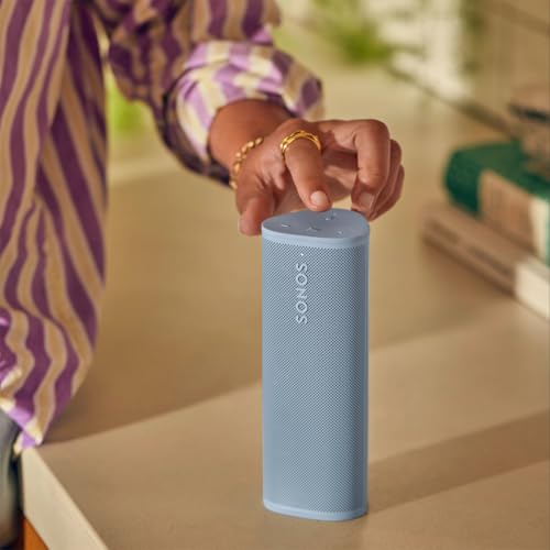 Image of Sonos Roam 2 | Lightweight Portable Waterpoof Speaker with Bluetooth, WiFi, 10 Hour Battery Life and Voice Control for Home and Outdoor Use - Wave Blue