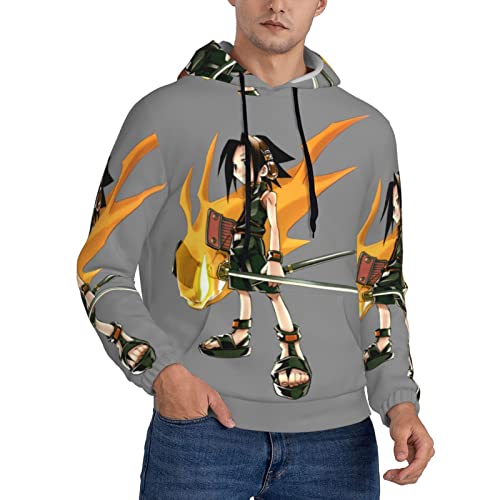 おしゃれ メンズ トレーナー パーカー シャーマンキング (2) メンズ プルオーバー 長袖 ゆったり 人気 春秋冬 フード付き 大きいサイズ カジュアル 柔らかく快適 スウェットパーカー 上着s-4L