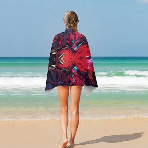 Serviette anti-sable extra large séchage rapide dragon