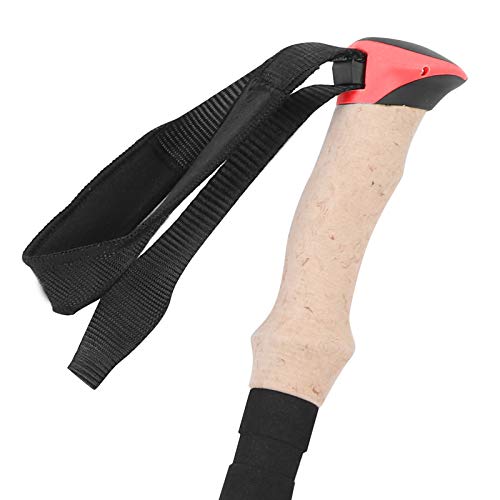 Set of 2 Hiking Poles, Walking Stick High Hardness and Wear Resistant EVA Foam Handle 5?Section Telescopic Folding Design for Camping for Home(red)