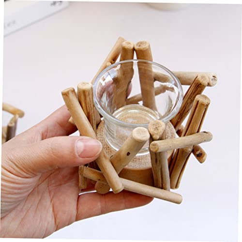 Cabilock Wooden Fence Candle Holder Table Candlestick Wedding Candlestick Hollow Candle Holder Wedding Candle Holder Wooden Candlestick Decorative Candle Holder Home Decor Candle Stick