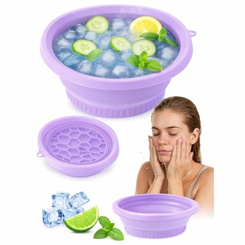 Image of Ice Facial Bowl for Face Dunking | Cold Water Therapy Bowl for Skin Care, Puffiness & Pore Tightening | Reusable Face Ice Bath Basin for Women & Men
