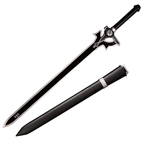Sword Warrior SAO Sword Real,Japanese Anime Cosplay Sword,Steel Sword,Kirito Sword,Black Sword - Elucidator
