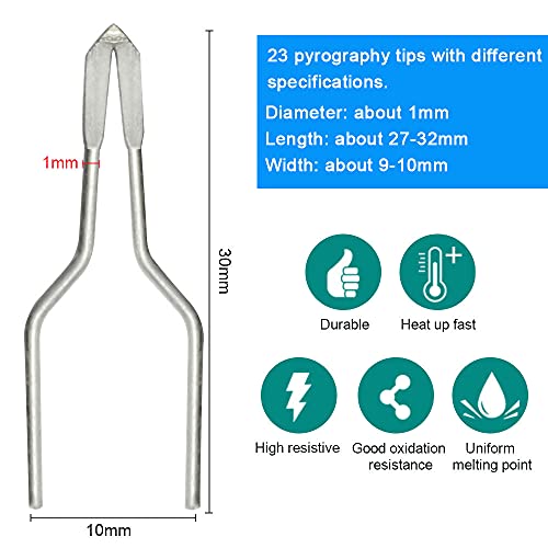 QUCUMER 23 Pirografo filo set punte pirografie per...