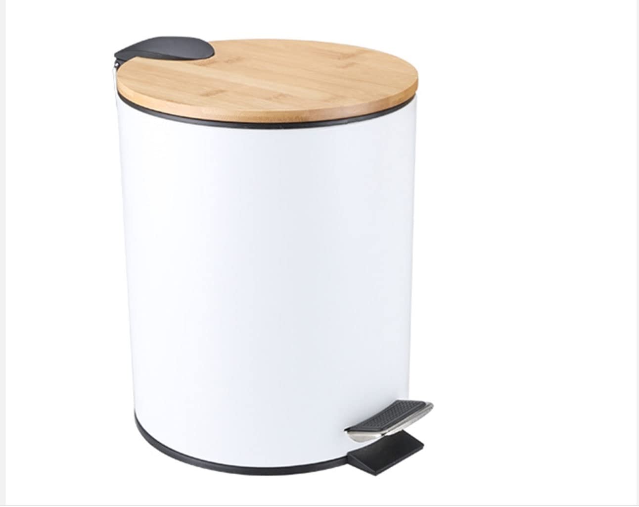 Pattumiera – Design moderno 5L in legno flip gradini cestino può immondizia spazzatura bidone residuo organizzatore bagno cucina soggiorno decorazione ufficio Pattumiera Multipat