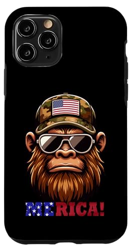 Coque pour iPhone 11 Pro 4 juillet Bigfoot Drapeau USA Papa Amérique Homme Garçon Coque pour iPhone 11 Pro 4 juillet Bigfoot Drapeau USA Papa Amérique Homme Garçon