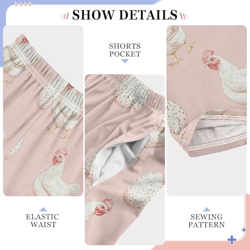 Chickens Eggs Vector Boys Pants Girl Sleep Pants Long Trousers Elastic Waist Lounge Bottoms S4