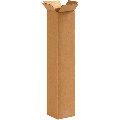 Image of BOX USA Shipping Boxes Small 4 inchL x 4 inchW x 20 inchH 25-Pack, Cardboard Box for Shipping, Moving, Mailing, Packing, Packaging and Storage